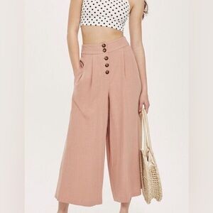 EUC Topshop Women’s dusty pink linen pants, worn once, US size 4